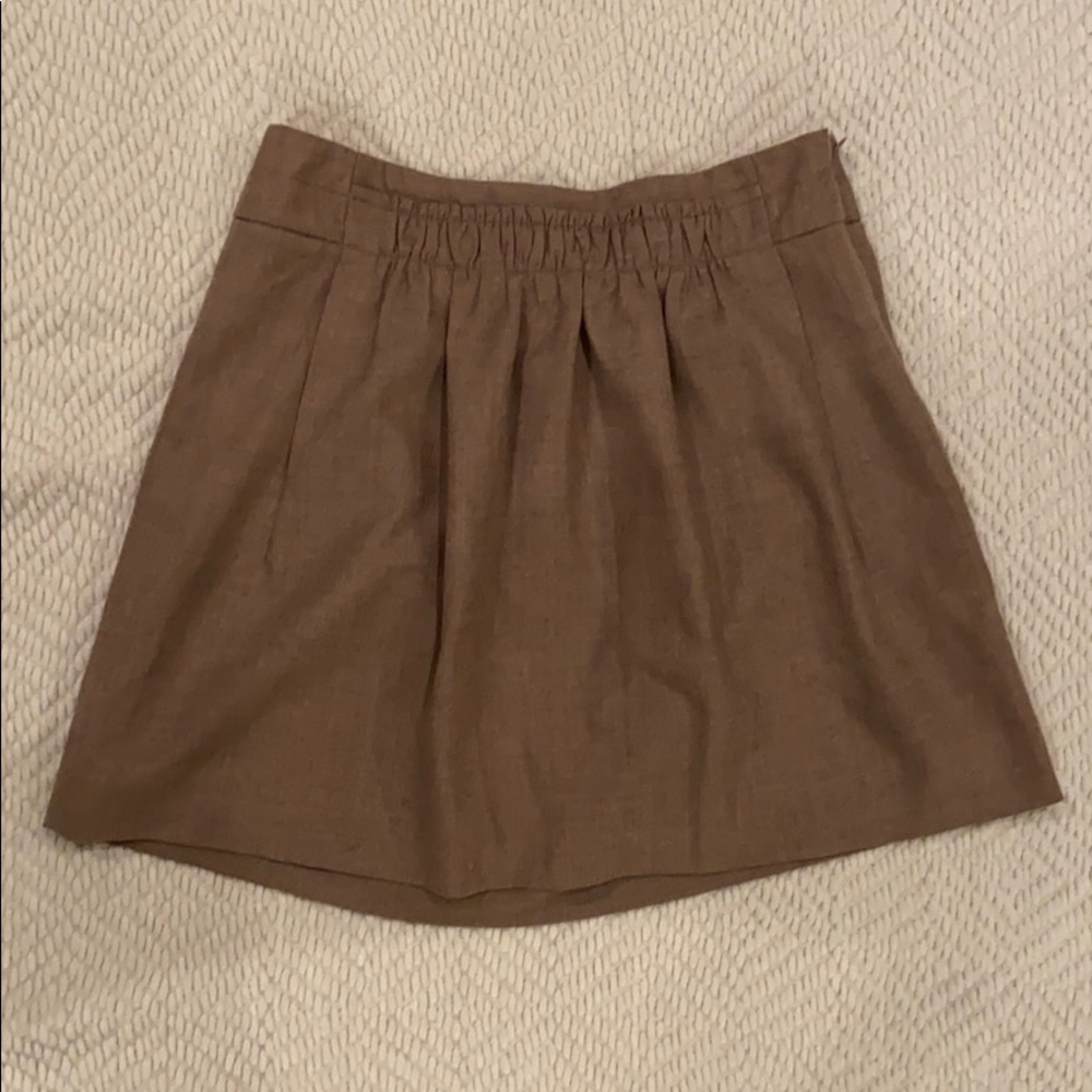 J. Crew - Tan flax medium weight wool skirt
